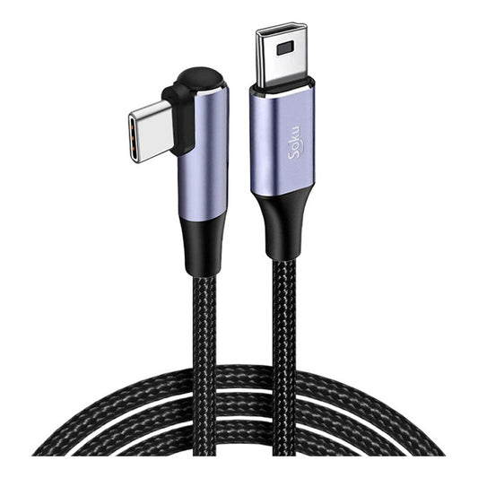 Soku Cable Tipo C A Mini Usb Datos Carga Rapida Disco Camara