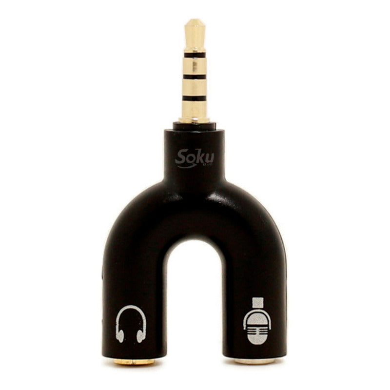 Mini Adaptador Divisor De Audio Microfono Audifono Calidad