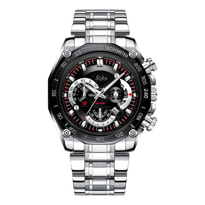 Reloj Acero Inoxidable Fechador Anti Rayaduras Waterproof Cx
