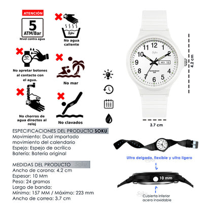 Reloj Digital Elegante Ultra Ligero Comodo Impermeable