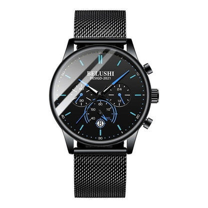 Reloj Hombre Acero Inoxidable Cronógrafo Real Fluorecente Bs