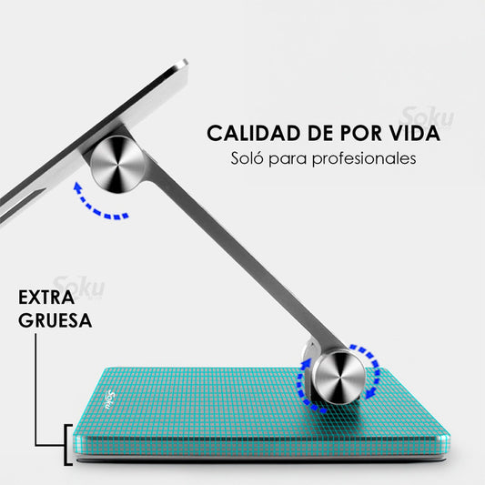 Soporte Aluminio Ajustable Tablets iPad 4'' A 13'' Premium
