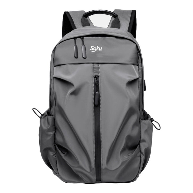 Soku Mochila Premium Contra Agua Laptop 14 Amplia Viaje