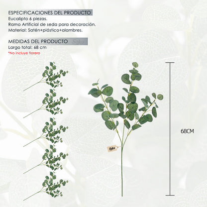 Soku Ramo Plantas Decorativas Casa Oficina Spa Eucalipto