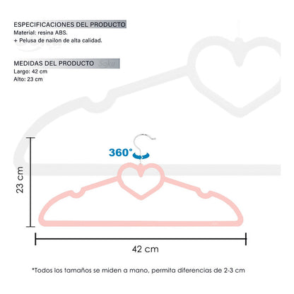 Soku 10 Ganchos Acero Terciopelo Organizador Closet Kawaii