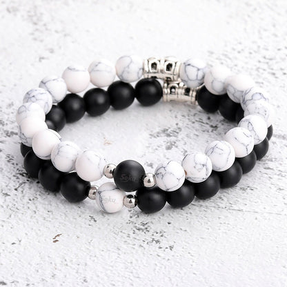 Pulseras Duo Pareja Piedra Iman Eterno Dije Personalizable