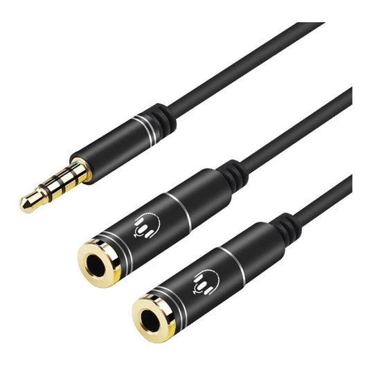 Cable Divisor Audio 3.5mm 3 Polos Macho A 2 Hembra Parejas