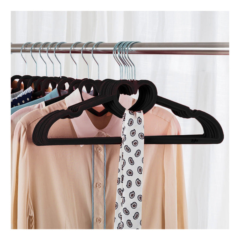 Soku 10 Ganchos Acero Terciopelo Organizador Closet Kawaii