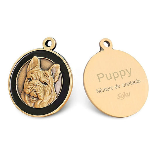 Placa Perro Gato Personalizada Identificación Razas Inoxida