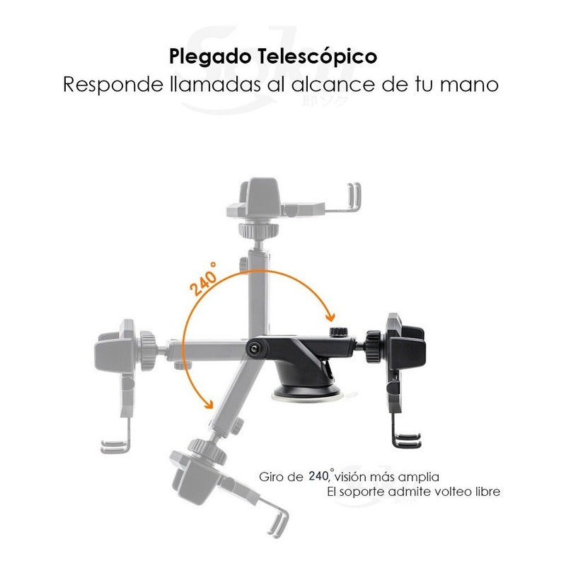 Soporte Brazo Firme Universal Porta Celular Auto 2 En 1