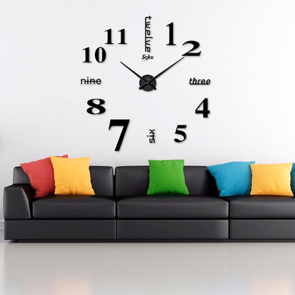 Soku Reloj De Pared 3d Sala Oficina Gigante Durable