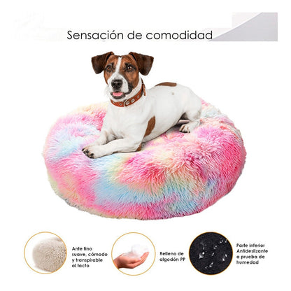 Cama Nido Gato Perro Anti Estres Extra Suave Mascota Mediana