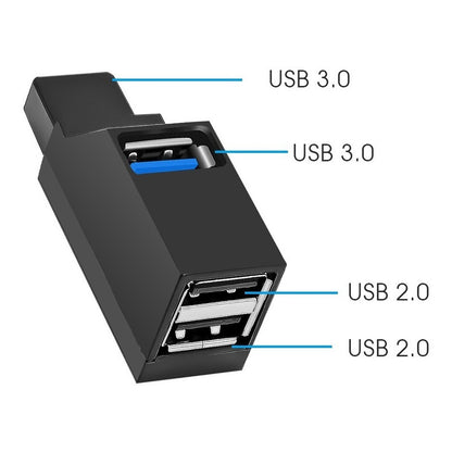 Mini Hub Usb 3.0 3 Puertos Para Mac Ps4 Xbox Datos Portatil
