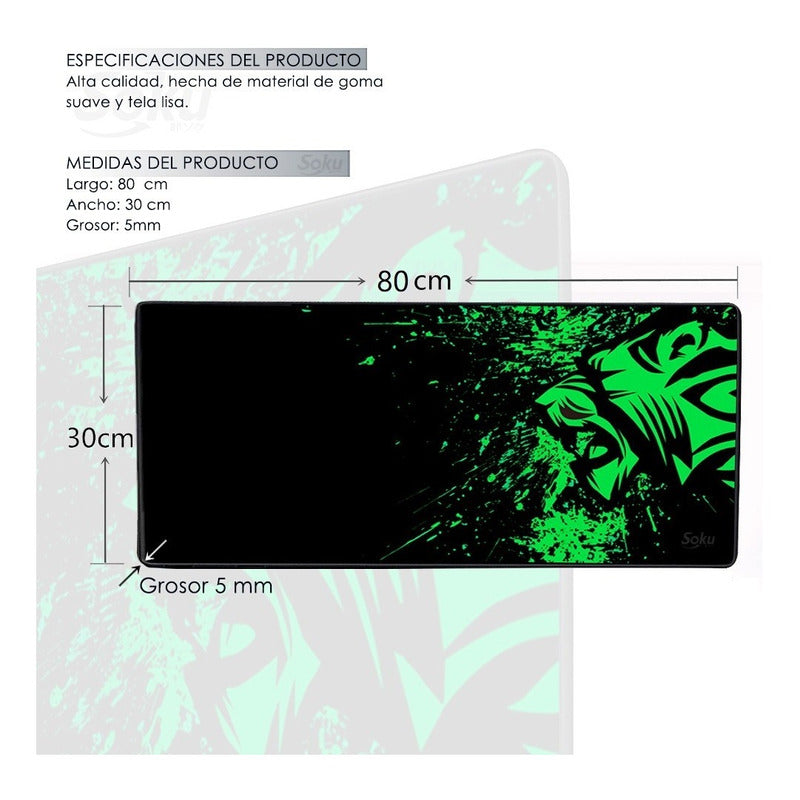 Mouse Pad Tapete Alfombrilla Grande Gamer Antideslizante