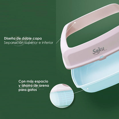 Arenero Gato Extension Anti Derrame Pala Caja Extra Grande