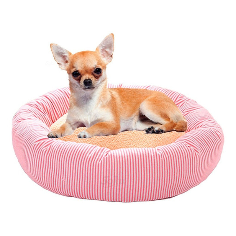 Cama Nido Perro Gato Firme Extra Suave Cojin Extraible Lino