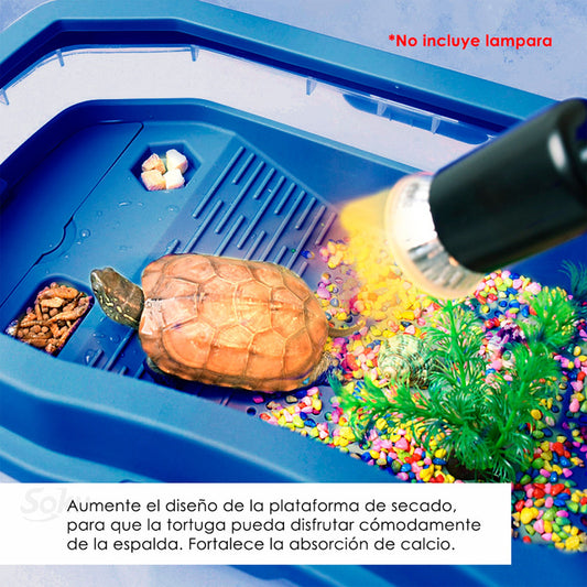 Soku Tortuguero Anti Escape Doble Capa Acuario Extra Largo