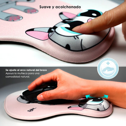 Tapete Para Raton De Gel Ergonomico Caricaturas Gatos Kawaii