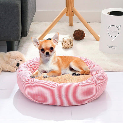 Cama Nido Perro Gato Firme Extra Suave Cojin Extraible Lino