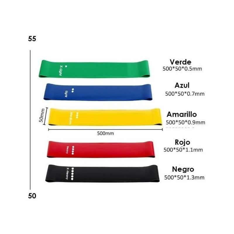 1 Banda De Resistencia Latex Fitness Yoga Ejercicio Casa