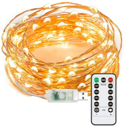 Tira Luces Decorativas Multicolor Usb 100 Led 10m Control