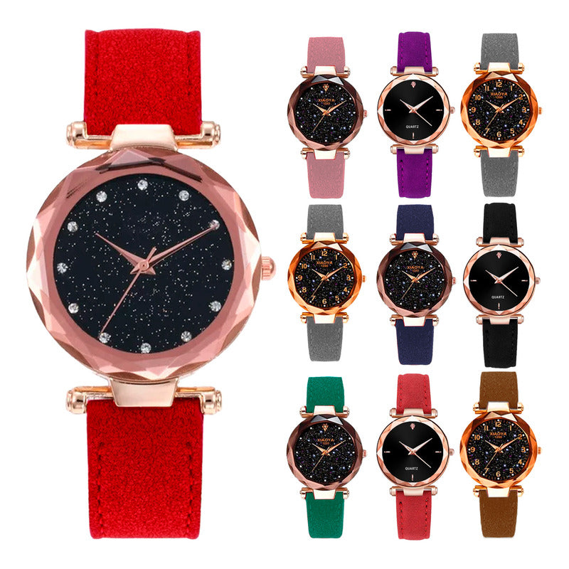 10 Reloj  Mayoreo Mujer Piel Vinil Moda Dama Calidad