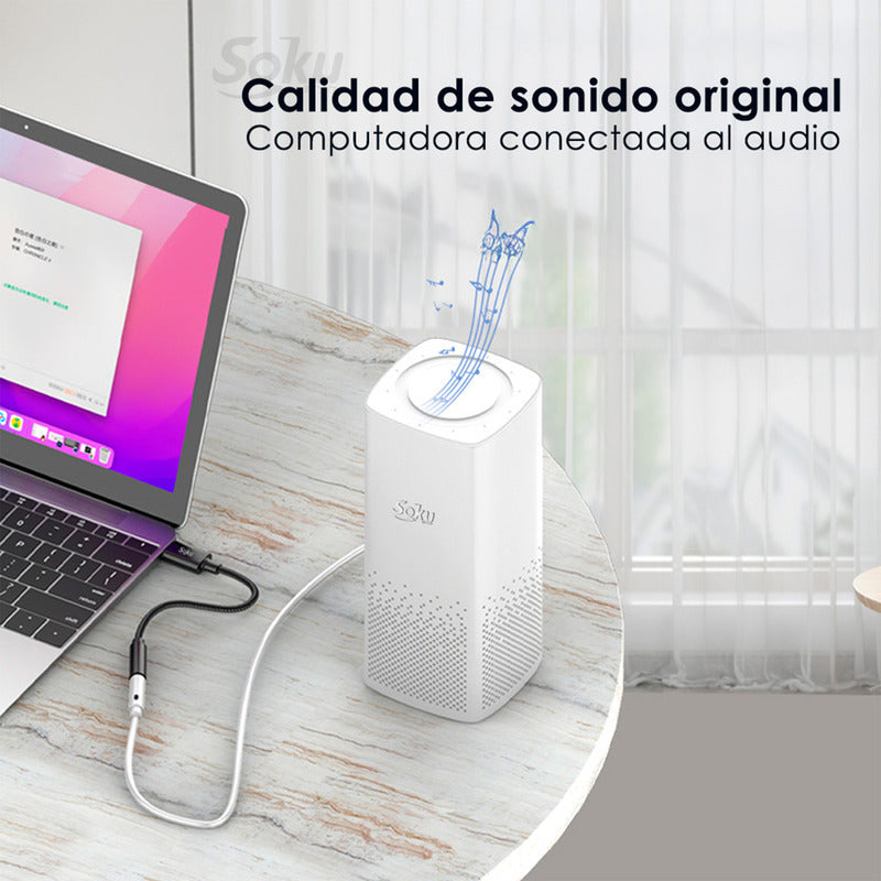 Adaptador Usb A 3.5mm Jack Hembra Con Tarjeta Sonido Externa