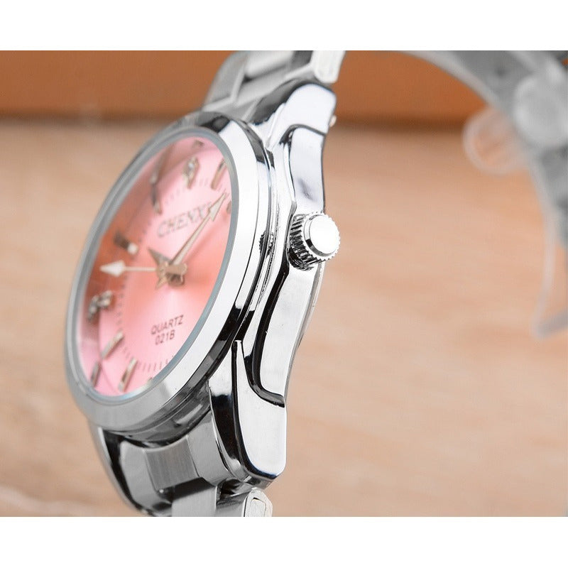 Nuevo Reloj Acero Platinum Contra Agua Inoxidable Cx