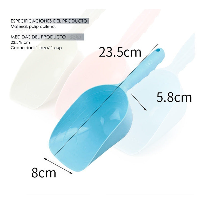 Pala Granel Croquetas Alimento Perro Gato Cuchararon Taza