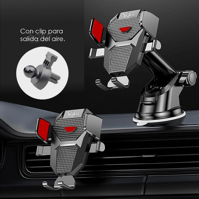 Soporte Brazo Firme Universal Porta Celular Auto 2 En 1