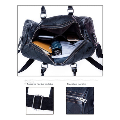 Exquisito Maletin Bolso Viaje Gym Piel Original Premium Soku