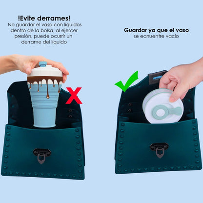 Vaso Termico Plegable Portable Cafe Hermetico Certificado