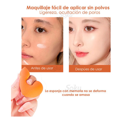 Set 4 Esponjas Maquillaje Humedo Seco Foam Recargas Soku