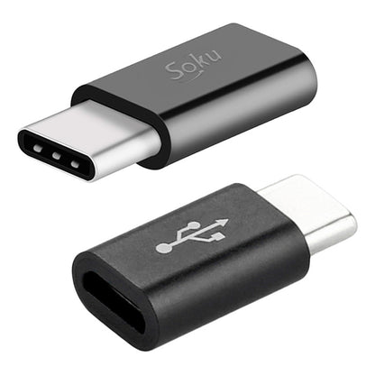 Soku 2 Adaptadores Tipo C A  Micro Usb V8 2.0 Universal