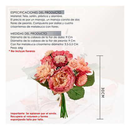 Soku Ramo Flores Decoracion Quinceñera Boda Centro De Mesa