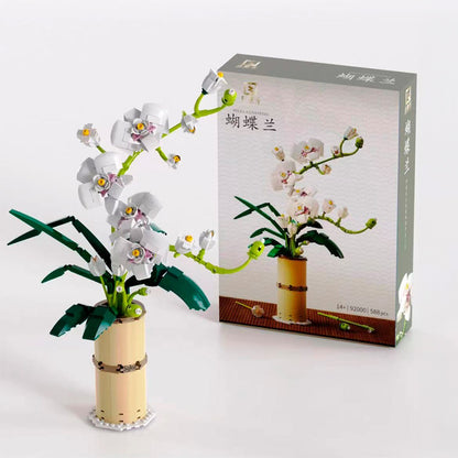 Soku Flores Orquideas Blancas Bloques Construcción Decora