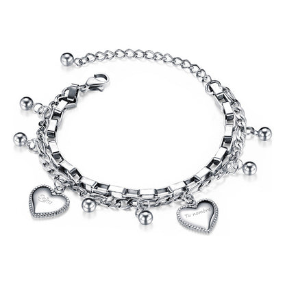 Soku Pulsera Personalizada Cadena Acero Inoxidable Dura Vida