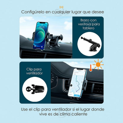Porta Celular Soporte Gps Auto Universal Manos Libres 360º