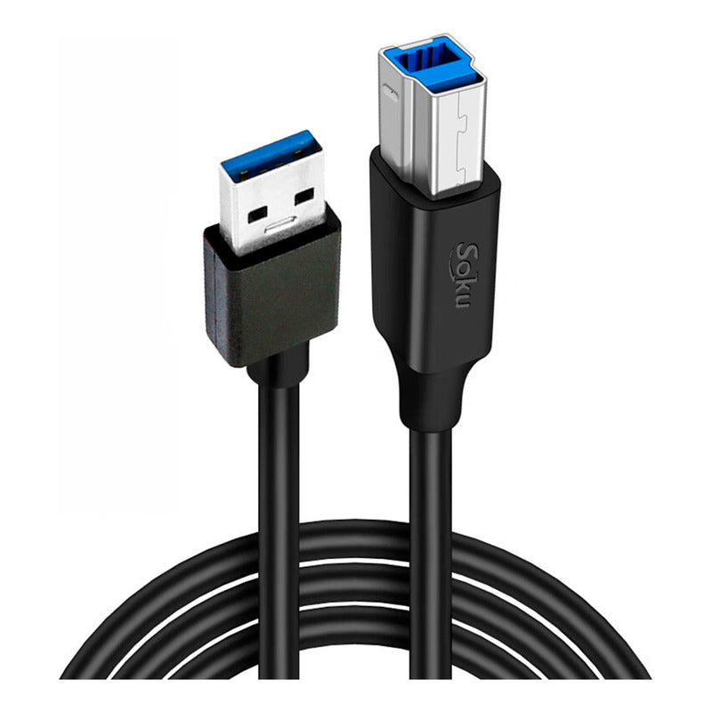 Cable Impresora Usb 3.0 A B Macho Universal Rapida 5g 1.5m