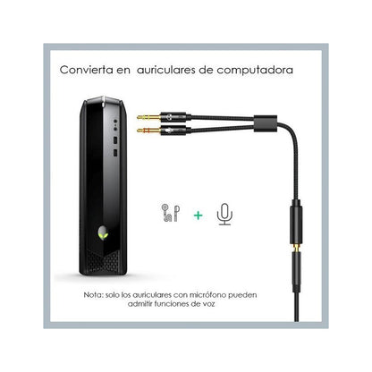 Cable Divisor De Audio 3.5 Mm Para Micrófono Y Audifonos