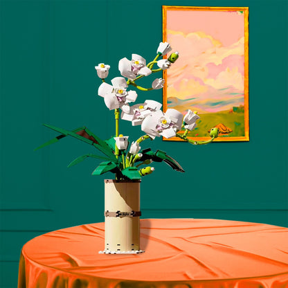 Soku Flores Orquideas Blancas Bloques Construcción Decora