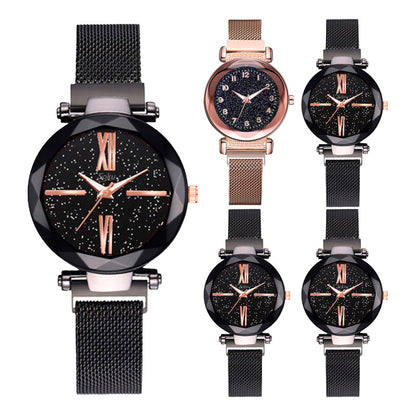 5 Relojes Mayoreo Iman Mujer Metal Dama Magneto Brillantes
