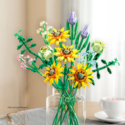 Soku Flores Girsasoles Rosas Bloques Coleccionables Premium