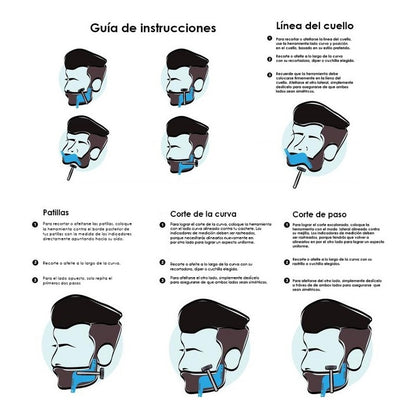 2x Plantillas Para Barba Peine  Herramienta Moldeado Calidad