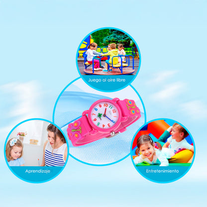 Reloj Niña Mariposa 3d Kawaii Impermeable Calidad