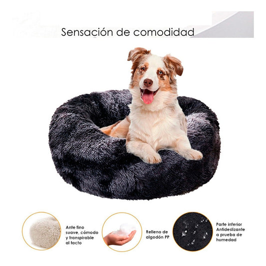 Cama Nido Puff  Felpa Extra Suave Perro Mascota Grande
