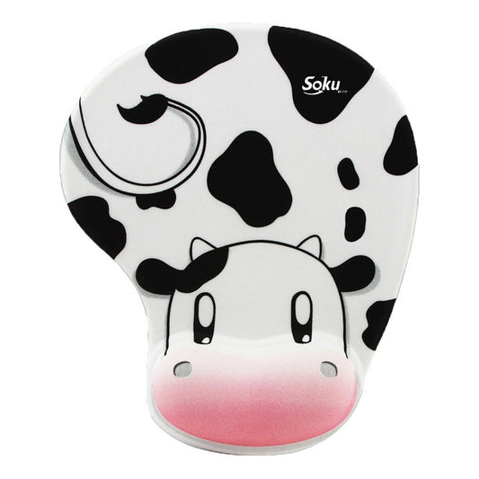 Tapete Ratón Ergonómico Mouse Pad Vaca Antiderrapante