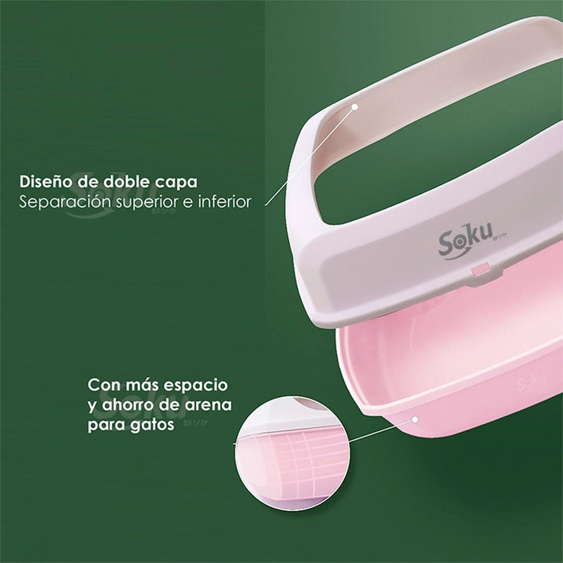 Arenero Gato Extension Anti Derrame Pala Caja Extra Grande