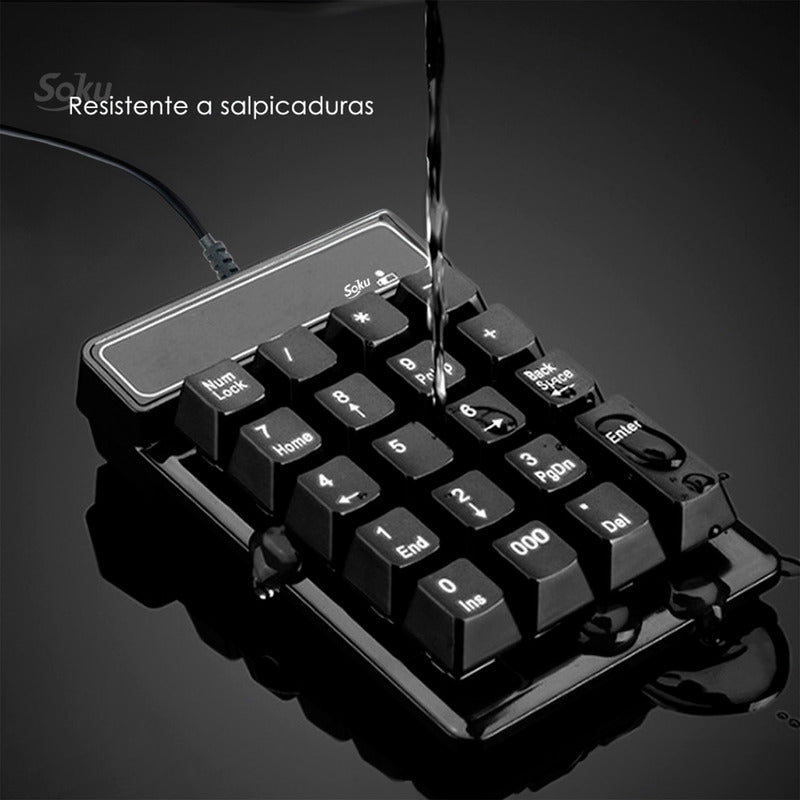 Mini Teclado Numérico Cable Con Usb 19 Teclas Para Mac Y Pc