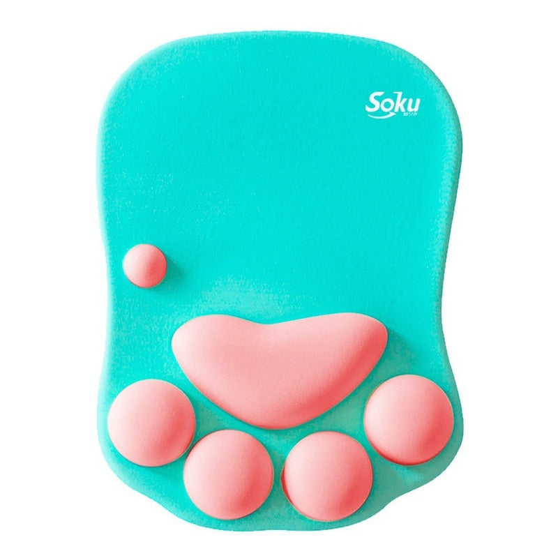 Tapete Raton Huella 3d Gato Antideslizante Gel Ortopedico